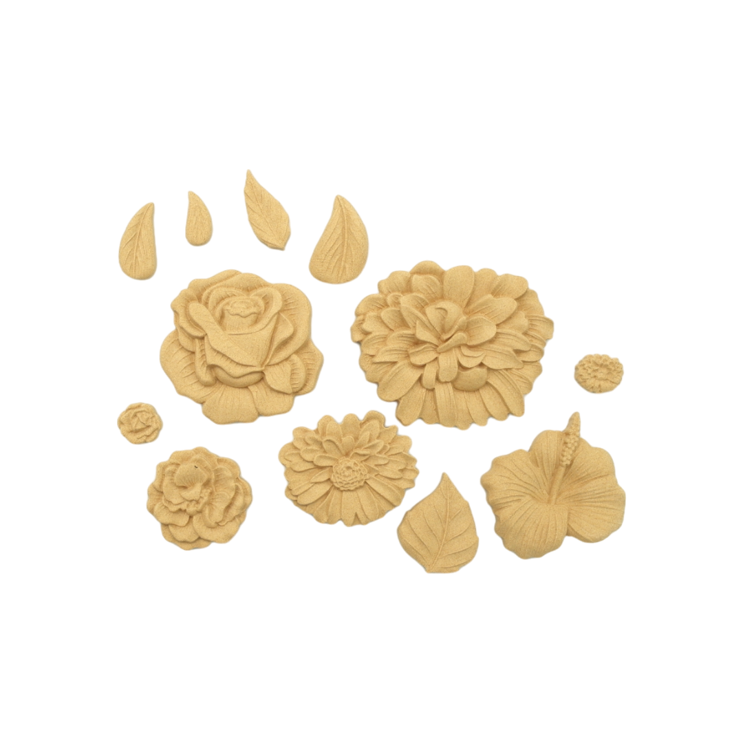 Flowers and leafs set 12 pcs BM1188