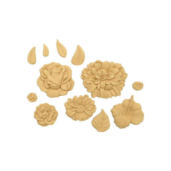 Flowers and leafs set 12 pcs BM1188