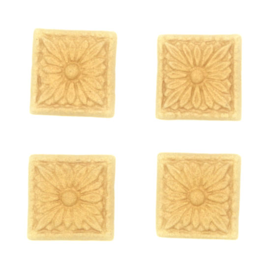 Decorative plaque 4 pcs 3,3X3,3 cm BM1330